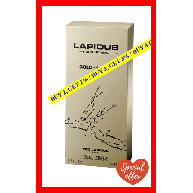 Gold Extreme By Ted Lapidus For Men - 3.4 Oz Edt Spray