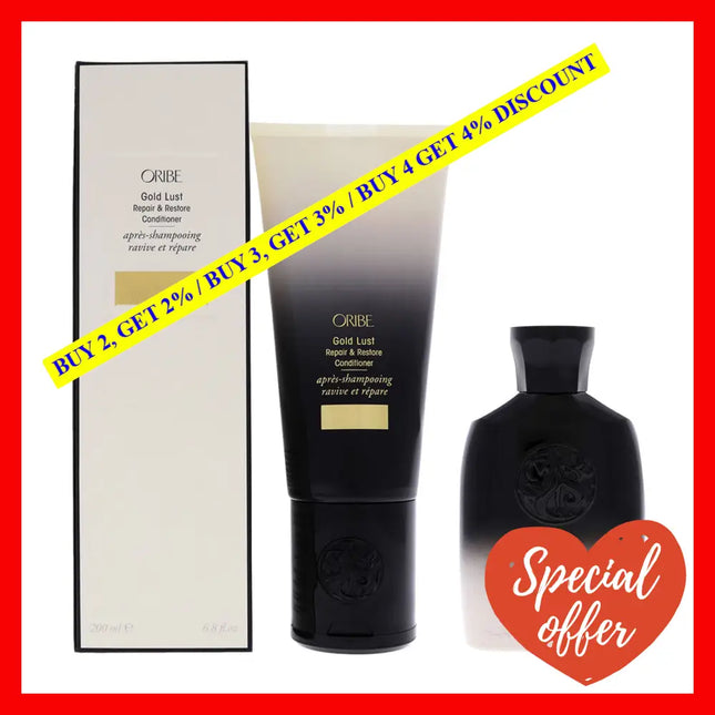 Gold Lust Repair And Restore Shampoo Conditioner Kit By Oribe For Unisex - 2 Pc 2.5Oz 6.8Oz