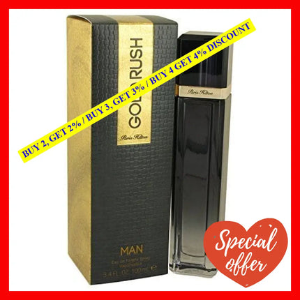 Gold Rush By Paris Hilton For Men - 3.4 Oz Edt Spray