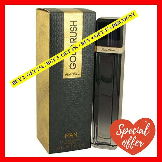 Gold Rush By Paris Hilton For Men - 3.4 Oz Edt Spray