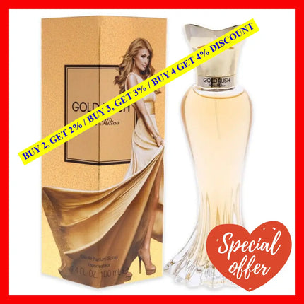 Gold Rush By Paris Hilton For Women - 3.4 Oz Edp Spray