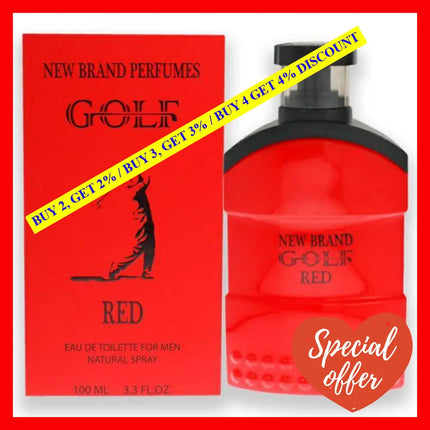 Golf Red By New Brand For Men - 3.3 Oz Edt Spray