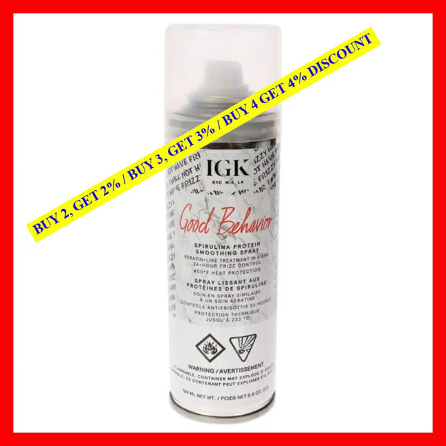 Good Behavior Spirulina Protein Smoothing Spray By Igk For Women - 5.6 Oz Hair