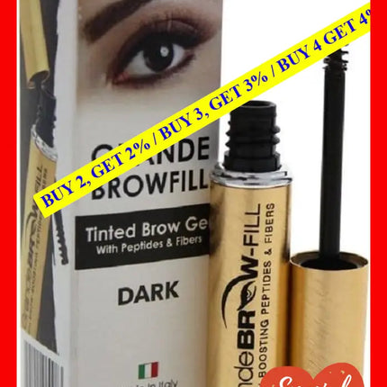 Grande Browfill Tinted Brow Gel - Dark By Cosmetics For Women 0.14 Oz Eyebrow