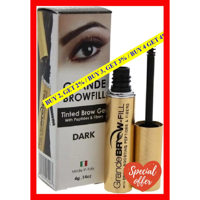 Grande Browfill Tinted Brow Gel - Dark By Cosmetics For Women 0.14 Oz Eyebrow