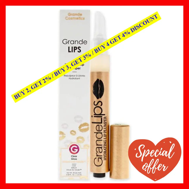 Grande Lips Hydrating Lip Plumper - Clear Gloss By Cosmetics For Women 0.08 Oz