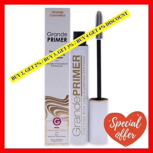 Grandeprimer Pre-Mascara Lengthener And Thickener By Grande Cosmetics For Women - 0.32 Oz Mascara