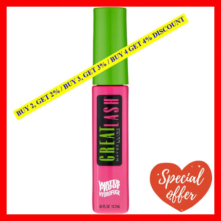 Great Lash Waterproof Mascara - # 111 Very Black By Maybelline For Women 0.43 Oz