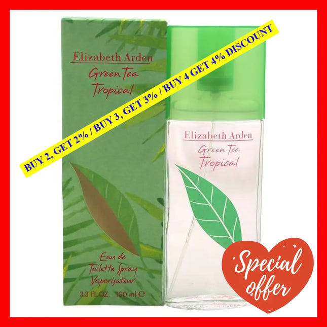 Green Tea Tropical By Elizabeth Arden For Women - 3.3 Oz Edt Spray