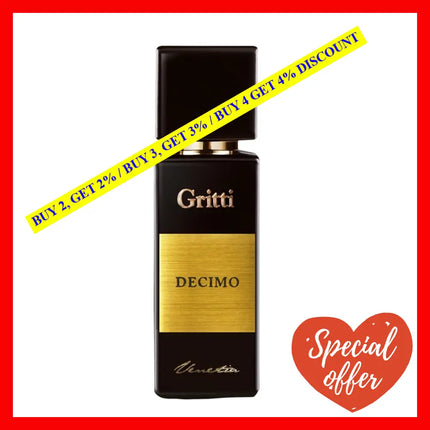 Gritti Decimo Eau De Parfum For Men 3.4 Oz / 100 Ml