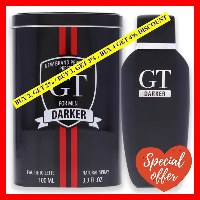Gt Darker By New Brand For Men - 3.3 Oz Edt Spray