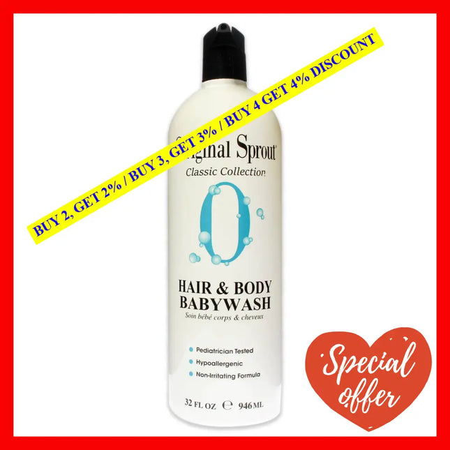 Hair And Body Baby Wash By Original Sprout For Kids - 32 Oz