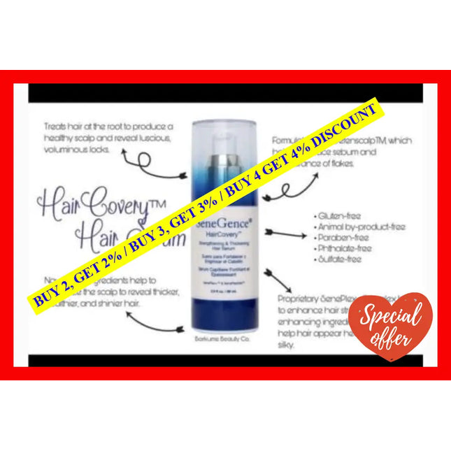 Haircovery Strengthening And Thickening Hair Serum By Senegence For Unisex - 2.9 Oz