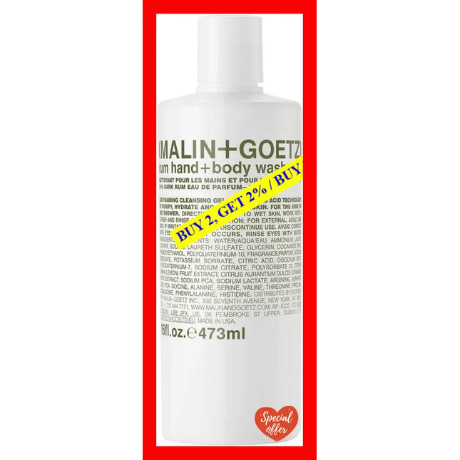 Hand + Body Wash By Malin+Goetz For Women 16 Oz Rum