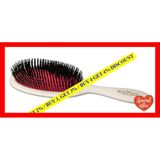 Handy Bristle Brush - B3 Dark Ruby By Mason Pearson For Unisex 2 Pc Hair And Cleaning