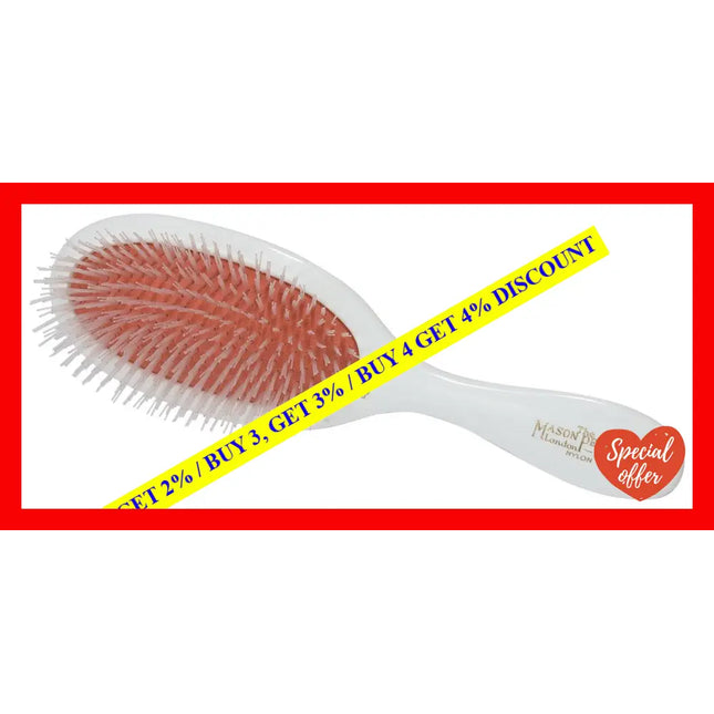 Handy Nylon Brush - N3 Dark Ruby By Mason Pearson For Unisex 2 Pc Hair And Cleaning