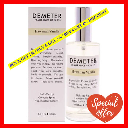 Hawaiian Vanilla By Demeter For Women - 4 Oz Cologne Spray