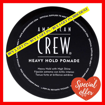 Heavy Hold Pomade By American Crew For Men - 3 Oz