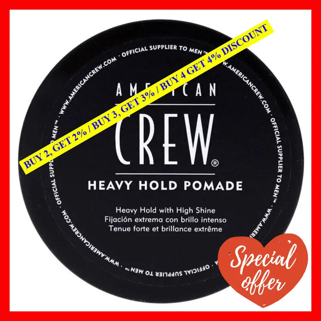 Heavy Hold Pomade By American Crew For Men - 3 Oz