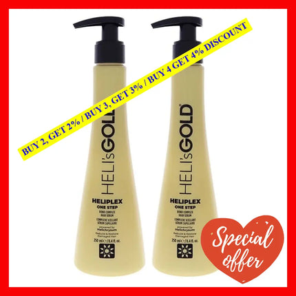 Heliplex One Step Hair Serum By Helis Gold For Unisex - 8.4 Oz Pack Of 2