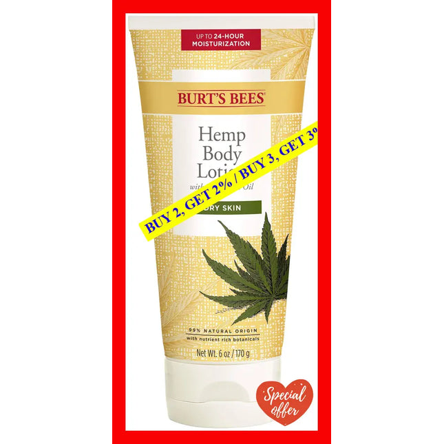 Hemp Body Lotion By Burts Bees For Unisex - 6 Oz