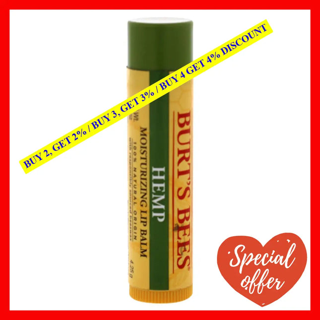 Hemp Moisturizing Lip Balm By Burts Bees For Unisex - 0.15 Oz