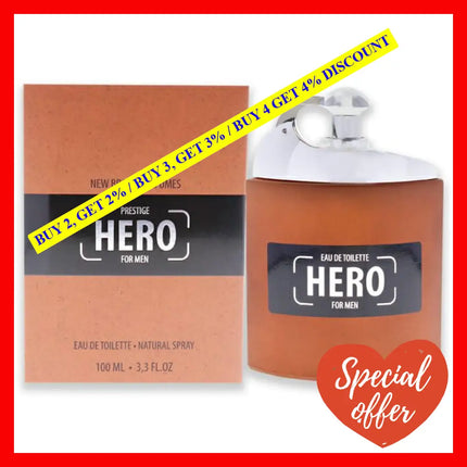 Hero By New Brand For Men - 3.3 Oz Edt Spray