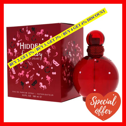 Hidden Fantasy By Britney Spears For Women - 3.3 Oz Edp Spray