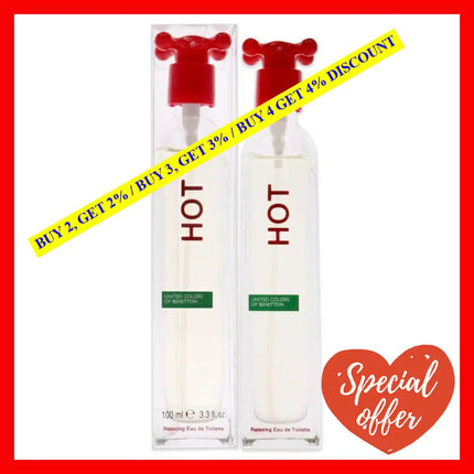 Hot By United Colors Of Benetton For Women - 3.3 Oz Edt Spray