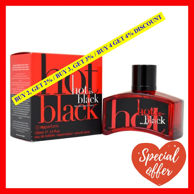 Hot Is Black By Nuparfums For Men - 3.4 Oz Edt Spray