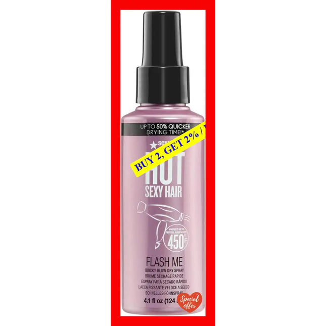 Hot Sexy Hair Flash Me Quicky Blow Dry Spray By For Women - 4.1 Oz Hairspray