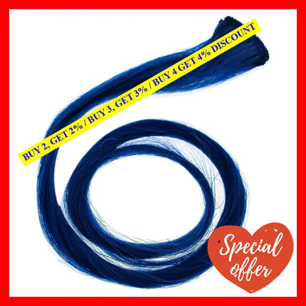 Human Hair Color Strip - Blue By Hairdo For Women 16 Inch
