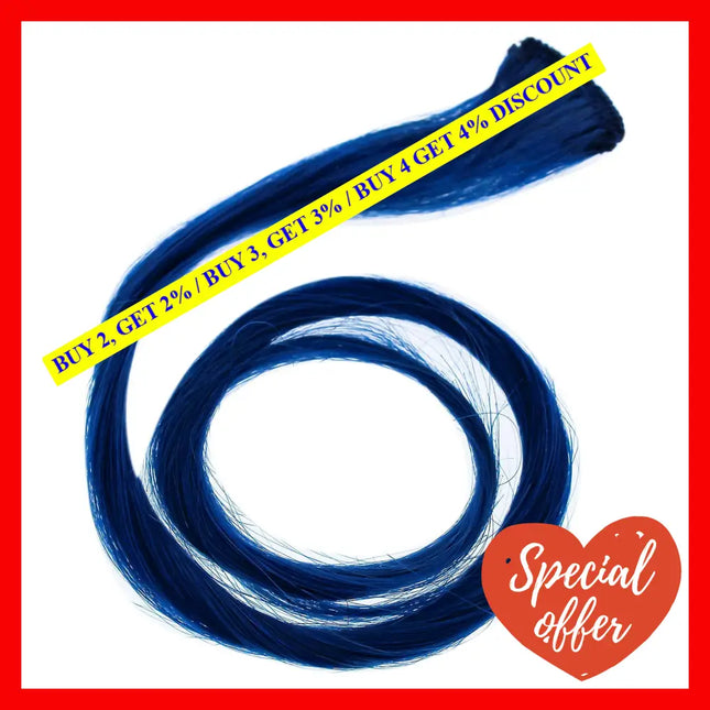 Human Hair Color Strip - Blue By Hairdo For Women 16 Inch