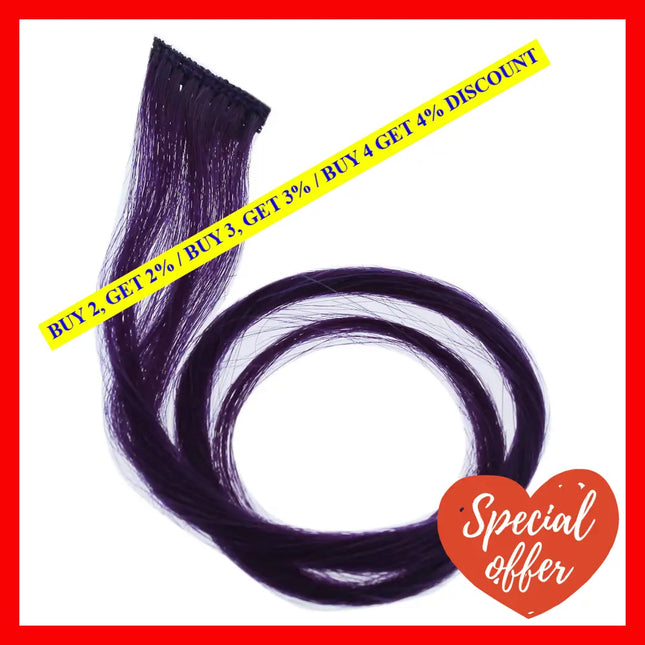 Human Hair Color Strip - Purple By Hairdo For Women 16 Inch