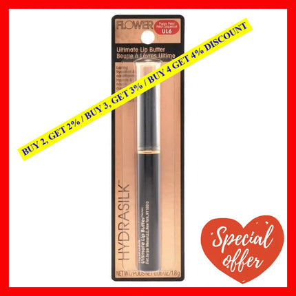 Hydrasilk Ultimate Lip Butter - Ul6 Poppy Petal By Flower Beauty For Women 0.06 Oz Balm