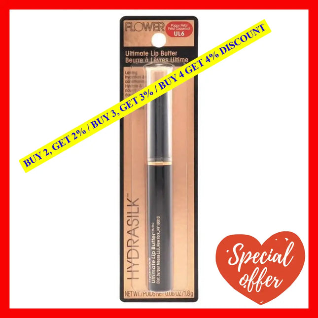Hydrasilk Ultimate Lip Butter - Ul6 Poppy Petal By Flower Beauty For Women 0.06 Oz Balm