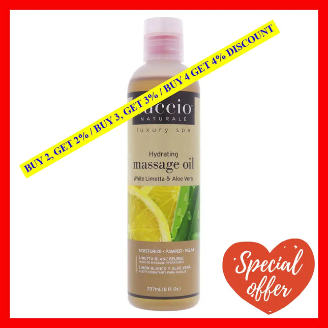 Hydrating Massage Oil - White Limetta And Aloe Vera By Cuccio Naturale For Unisex 8 Oz
