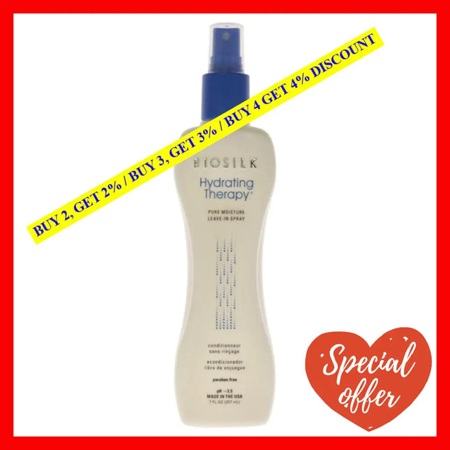 Hydrating Therapy Pure Moisture Leave In Spray By Biosilk For Unisex - 7 Oz Hair