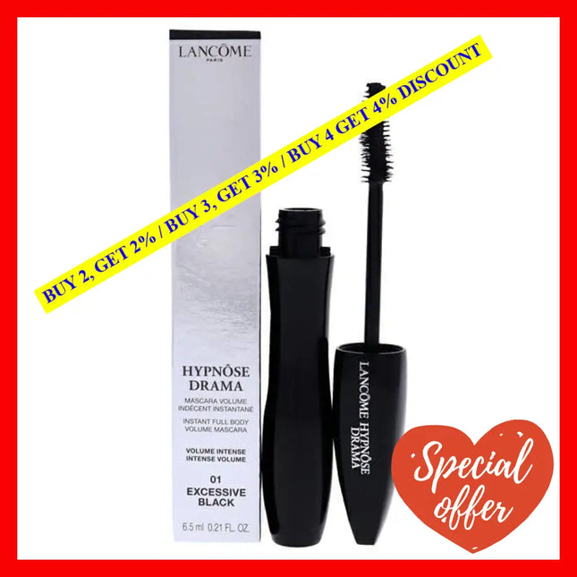 Hypnose Drama Instant Full Body Volume Mascara - 01 Excessive Black By Lancome For Women 0.21 Oz