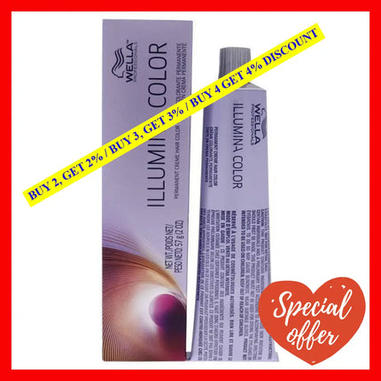 Illumina Color Permanent Creme Hair - 5 35 Light Brown-Gold Red Violet By Wella For Unisex 2 Oz