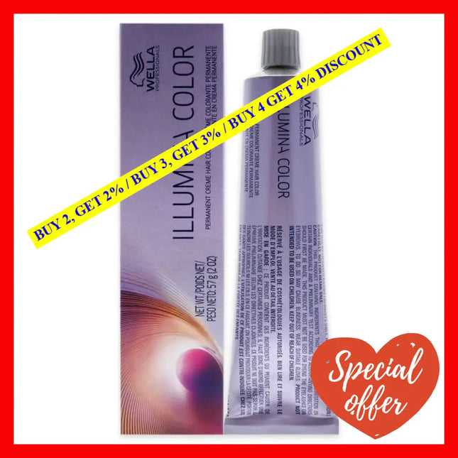 Illumina Color Permanent Creme Hair - 8 05 Light Blonde-Natural Red Violet By Wella For Unisex 2 Oz