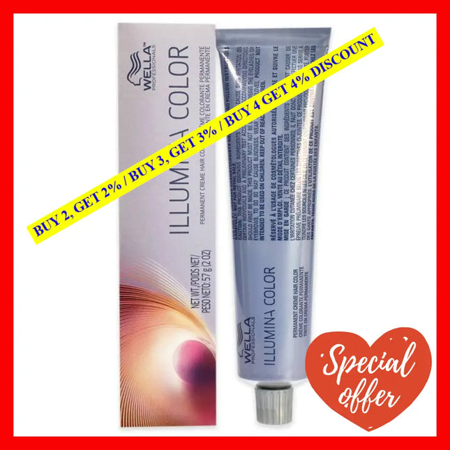 Illumina Color Permanent Creme Hair - Platinum Lily By Wella For Unisex 2 Oz