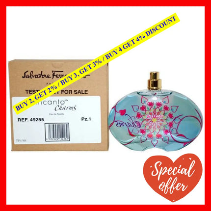Incanto Charms By Salvatore Ferragamo For Women - 3.4 Oz Edt Spray (Tester)