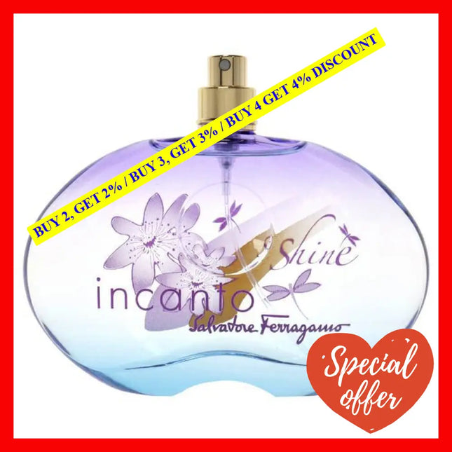 Incanto Shine By Salvatore Ferragamo For Women - 3.4 Oz Edt Spray (Tester)