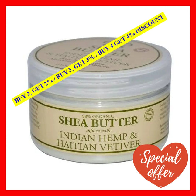 Indian Hemp And Haitian Vetiver Infused Shea Butter By Nubian Heritage For Unisex - 4 Oz Moisturizer
