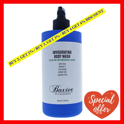 Invigorating Body Wash - Italian Lime And Pomegranate Essence By Baxter Of California For Men 16 Oz