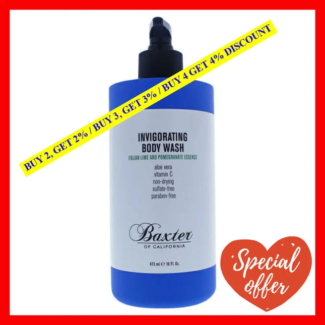 Invigorating Body Wash - Italian Lime And Pomegranate Essence By Baxter Of California For Men 16 Oz