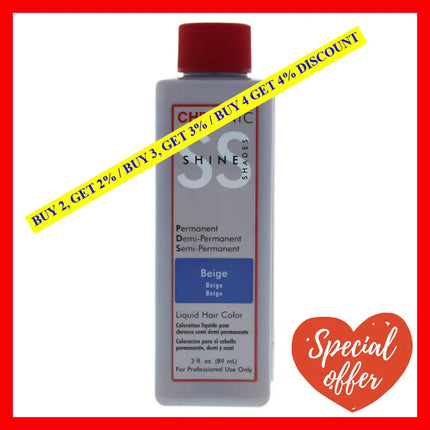 Ionic Shine Shades Liquid Hair Color - Beige By Chi For Unisex 3 Oz