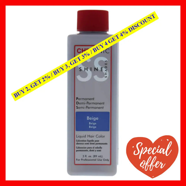 Ionic Shine Shades Liquid Hair Color - Beige By Chi For Unisex 3 Oz
