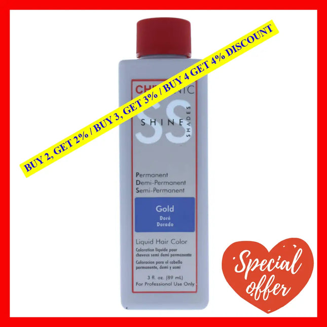 Ionic Shine Shades Liquid Hair Color - Gold By Chi For Unisex 3 Oz